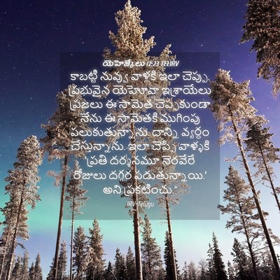 Picture 04 - యెహెజ్కేలు 12:23 TELIRV - కాబట్టి నువ్వు - Bible Verse Picture