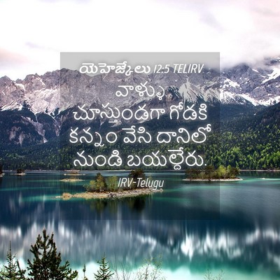 Picture 04 - యెహెజ్కేలు 12:5 TELIRV - వాళ్ళు చూస్తుండగా - Bible Verse Picture