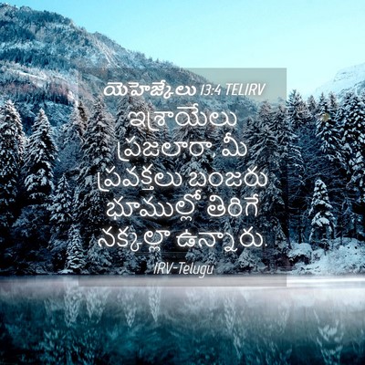 Picture 04 - యెహెజ్కేలు 13:4 TELIRV - ఇశ్రాయేలు - Bible Verse Picture
