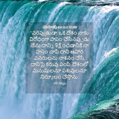 Picture 04 - యెహెజ్కేలు 14:13 TELIRV - “నరపుత్రుడా, ఒక - Bible Verse Picture