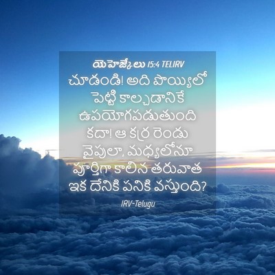 Picture 04 - యెహెజ్కేలు 15:4 TELIRV - చూడండి! అది - Bible Verse Picture