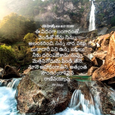 Picture 04 - యెహెజ్కేలు 16:13 TELIRV - ఈ విధంగా బంగారంతో, - Bible Verse Picture