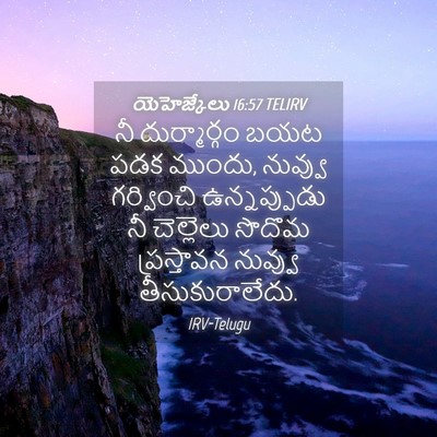 Picture 04 - యెహెజ్కేలు 16:57 TELIRV - నీ దుర్మార్గం బయట - Bible Verse Picture