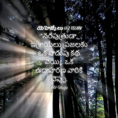 Picture 04 - యెహెజ్కేలు 17:2 TELIRV - “నరపుత్రుడా, - Bible Verse Picture