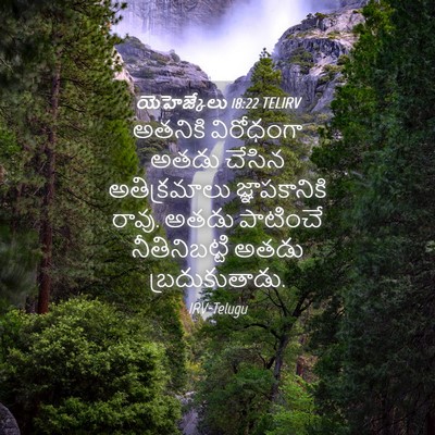 Picture 04 - యెహెజ్కేలు 18:22 TELIRV - అతనికి విరోధంగా - Bible Verse Picture