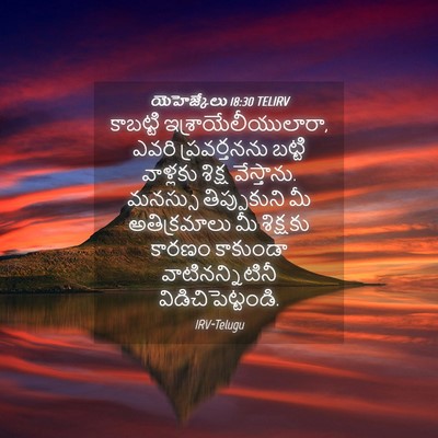Picture 04 - యెహెజ్కేలు 18:30 TELIRV - కాబట్టి - Bible Verse Picture