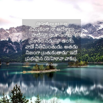 Picture 04 - యెహెజ్కేలు 18:9 TELIRV - నమ్మకంగా నా - Bible Verse Picture