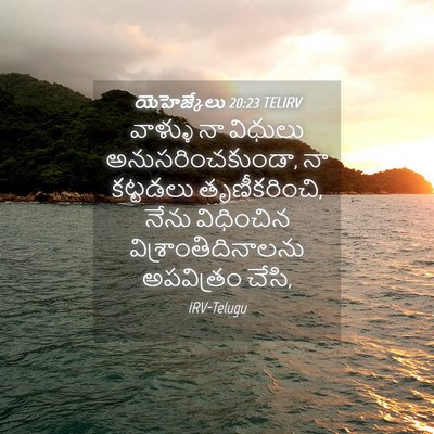 Picture 04 - యెహెజ్కేలు 20:23 TELIRV - వాళ్ళు నా విధులు - Bible Verse Picture