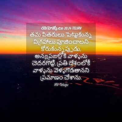 Picture 04 - యెహెజ్కేలు 20:24 TELIRV - తమ పితరులు - Bible Verse Picture