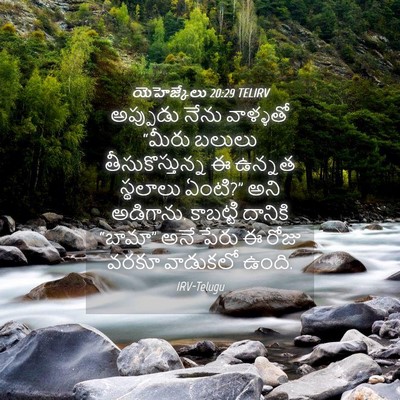 Picture 04 - యెహెజ్కేలు 20:29 TELIRV - అప్పుడు నేను - Bible Verse Picture