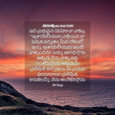 Picture 04 - యెహెజ్కేలు 20:40 TELIRV - ఇది ప్రభువైన - Bible Verse Picture