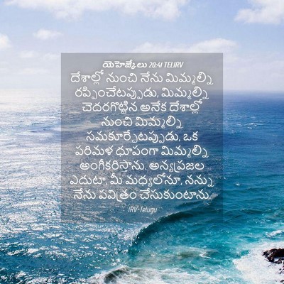 Picture 04 - యెహెజ్కేలు 20:41 TELIRV - దేశాల్లో నుంచి - Bible Verse Picture
