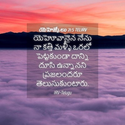 Picture 04 - యెహెజ్కేలు 21:5 TELIRV - యెహోవానైన నేను నా - Bible Verse Picture