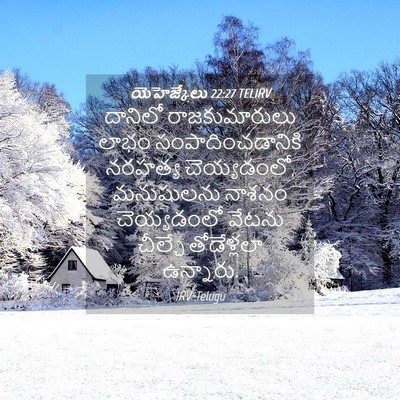 Picture 04 - యెహెజ్కేలు 22:27 TELIRV - దానిలో - Bible Verse Picture