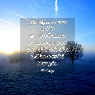 Picture 04 - యెహెజ్కేలు 22:6 TELIRV - నీలోని - Bible Verse Picture