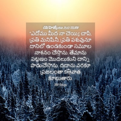 Picture 04 - యెహెజ్కేలు 25:13 TELIRV - “ఎదోము మీద నా - Bible Verse Picture