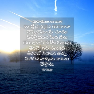 Picture 04 - యెహెజ్కేలు 25:16 TELIRV - కాబట్టి ప్రభువైన - Bible Verse Picture