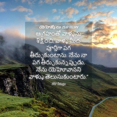 Picture 04 - యెహెజ్కేలు 25:17 TELIRV - ఆగ్రహంతో వాళ్ళను - Bible Verse Picture
