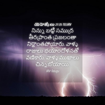 Picture 04 - యెహెజ్కేలు 27:35 TELIRV - నిన్ను బట్టి - Bible Verse Picture