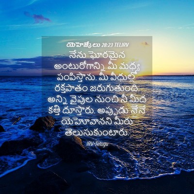 Picture 04 - యెహెజ్కేలు 28:23 TELIRV - నేను ఘోరమైన - Bible Verse Picture
