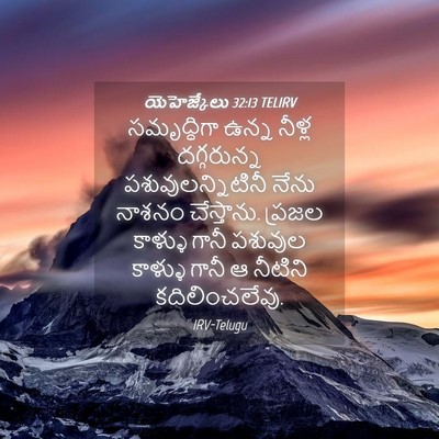 Picture 04 - యెహెజ్కేలు 32:13 TELIRV - సమృద్ధిగా ఉన్న - Bible Verse Picture
