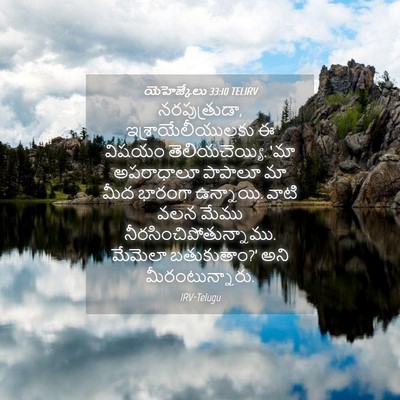 Picture 04 - యెహెజ్కేలు 33:10 TELIRV - నరపుత్రుడా, - Bible Verse Picture