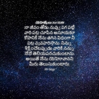 Picture 04 - యెహెజ్కేలు 35:11 TELIRV - నా జీవం తోడు - Bible Verse Picture