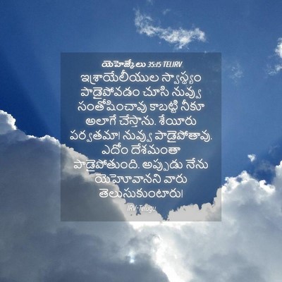 Picture 04 - యెహెజ్కేలు 35:15 TELIRV - ఇశ్రాయేలీయుల - Bible Verse Picture