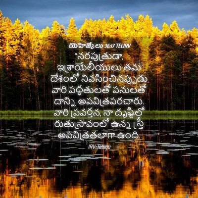 Picture 04 - యెహెజ్కేలు 36:17 TELIRV - “నరపుత్రుడా, - Bible Verse Picture