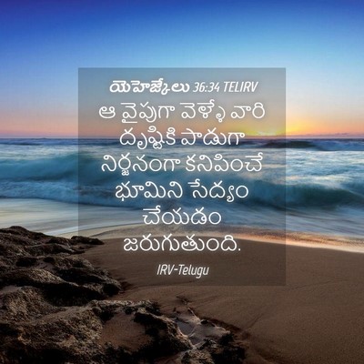 Picture 04 - యెహెజ్కేలు 36:34 TELIRV - ఆ వైపుగా వెళ్ళే - Bible Verse Picture