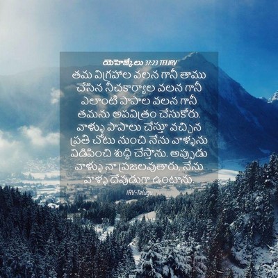 Picture 04 - యెహెజ్కేలు 37:23 TELIRV - తమ విగ్రహాల వలన - Bible Verse Picture