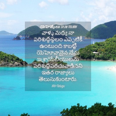 Picture 04 - యెహెజ్కేలు 37:28 TELIRV - వాళ్ళ మధ్య నా - Bible Verse Picture