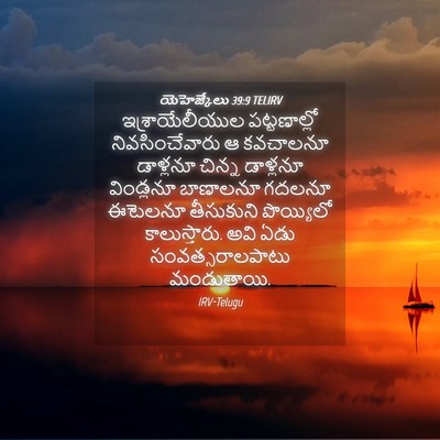 Picture 04 - యెహెజ్కేలు 39:9 TELIRV - ఇశ్రాయేలీయుల - Bible Verse Picture