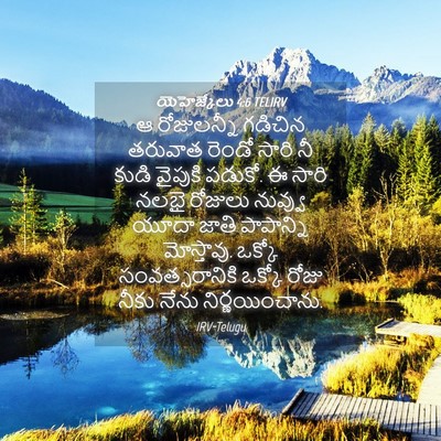 Picture 04 - యెహెజ్కేలు 4:6 TELIRV - ఆ రోజులన్నీ - Bible Verse Picture