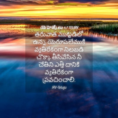 Picture 04 - యెహెజ్కేలు 4:7 TELIRV - తరువాత ముట్టడిలో - Bible Verse Picture