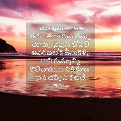 Picture 04 - యెహెజ్కేలు 40:32 TELIRV - తరవాత ఆయన నన్ను - Bible Verse Picture