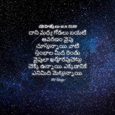 Picture 04 - యెహెజ్కేలు 40:34 TELIRV - దాని మధ్య గోడలు - Bible Verse Picture