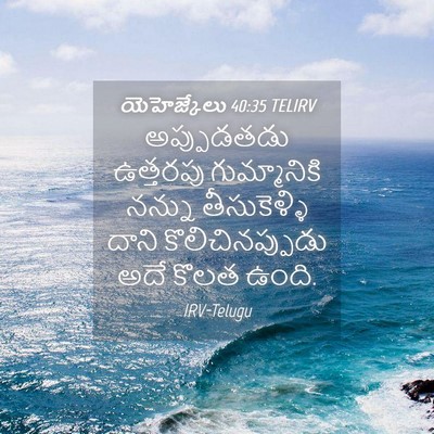 Picture 04 - యెహెజ్కేలు 40:35 TELIRV - అప్పుడతడు ఉత్తరపు - Bible Verse Picture