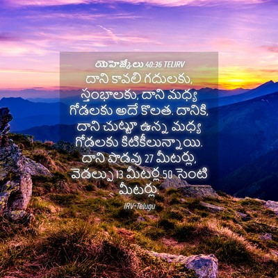 Picture 04 - యెహెజ్కేలు 40:36 TELIRV - దాని కావలి గదులకు, - Bible Verse Picture