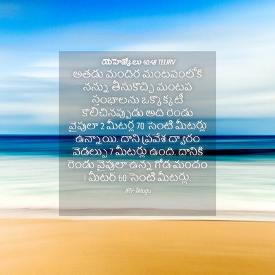 Picture 04 - యెహెజ్కేలు 40:48 TELIRV - అతడు మందిర - Bible Verse Picture