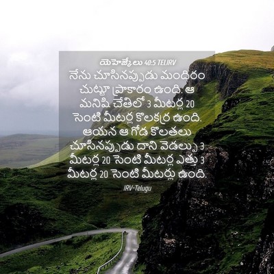 Picture 04 - యెహెజ్కేలు 40:5 TELIRV - నేను చూసినప్పుడు - Bible Verse Picture