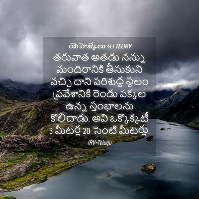 Picture 04 - యెహెజ్కేలు 41:1 TELIRV - తరువాత అతడు నన్ను - Bible Verse Picture