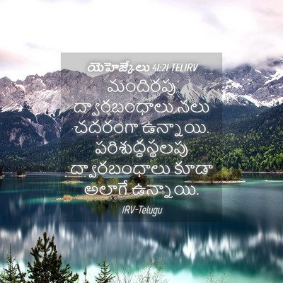 Picture 04 - యెహెజ్కేలు 41:21 TELIRV - మందిరపు - Bible Verse Picture