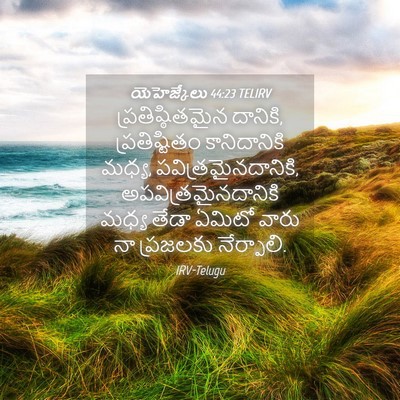 Picture 04 - యెహెజ్కేలు 44:23 TELIRV - ప్రతిష్ఠితమైన - Bible Verse Picture