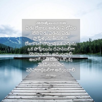 Picture 04 - యెహెజ్కేలు 45:23 TELIRV - ఏడు రోజులు అతడు ఏ - Bible Verse Picture