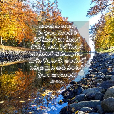 Picture 04 - యెహెజ్కేలు 45:3 TELIRV - ఈ స్థలం నుండి 13 - Bible Verse Picture