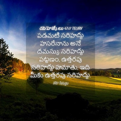 Picture 04 - యెహెజ్కేలు 47:17 TELIRV - పడమటి సరిహద్దు - Bible Verse Picture