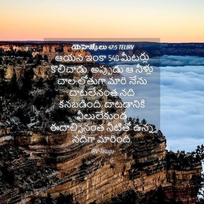 Picture 04 - యెహెజ్కేలు 47:5 TELIRV - ఆయన ఇంకా 540 మీటర్లు - Bible Verse Picture