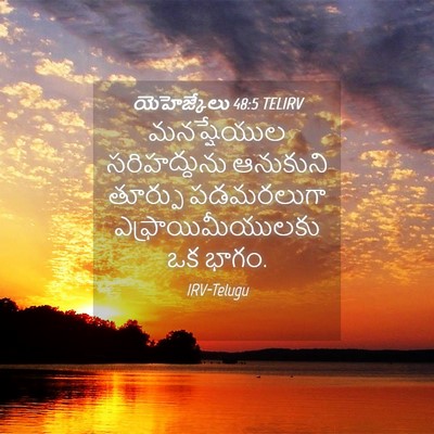 Picture 04 - యెహెజ్కేలు 48:5 TELIRV - మనష్షేయుల - Bible Verse Picture