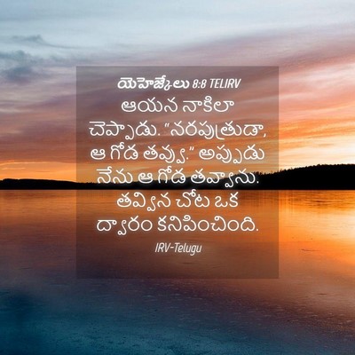 Picture 04 - యెహెజ్కేలు 8:8 TELIRV - ఆయన నాకిలా - Bible Verse Picture